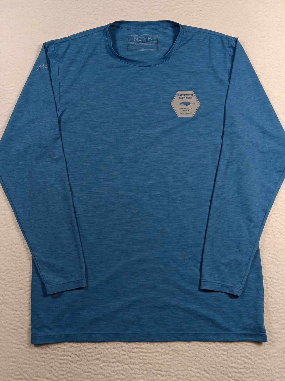 Anetik Shirt Mens Large Blue Performance UPF Fishing Sweetwater Surf Shop